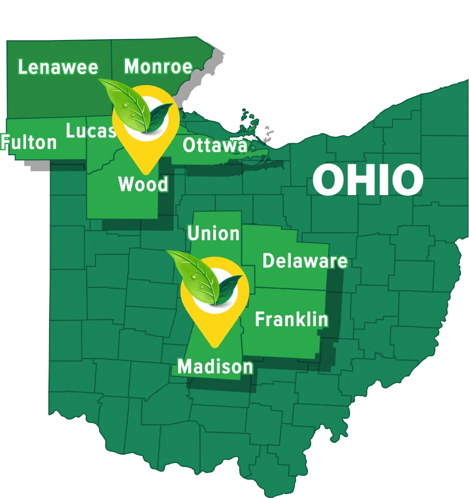 service area map ohio and michigan